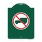 Signmission Designer Series Sign-No Truck, Green & White Aluminum Architectural Sign, 18" x 24", GW-1824-23558 A-DES-GW-1824-23558 - alternate 1